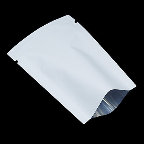 MITOB 200 Pieces 2.36x3.54 inch White Mylar Bags for Sample Shampoo Toiletries Travel Packets Food Storage Bags Matte Foil Flat Heat Vacuum Seal Aluminum Pouch for Candy Coffee Packing - Image 2