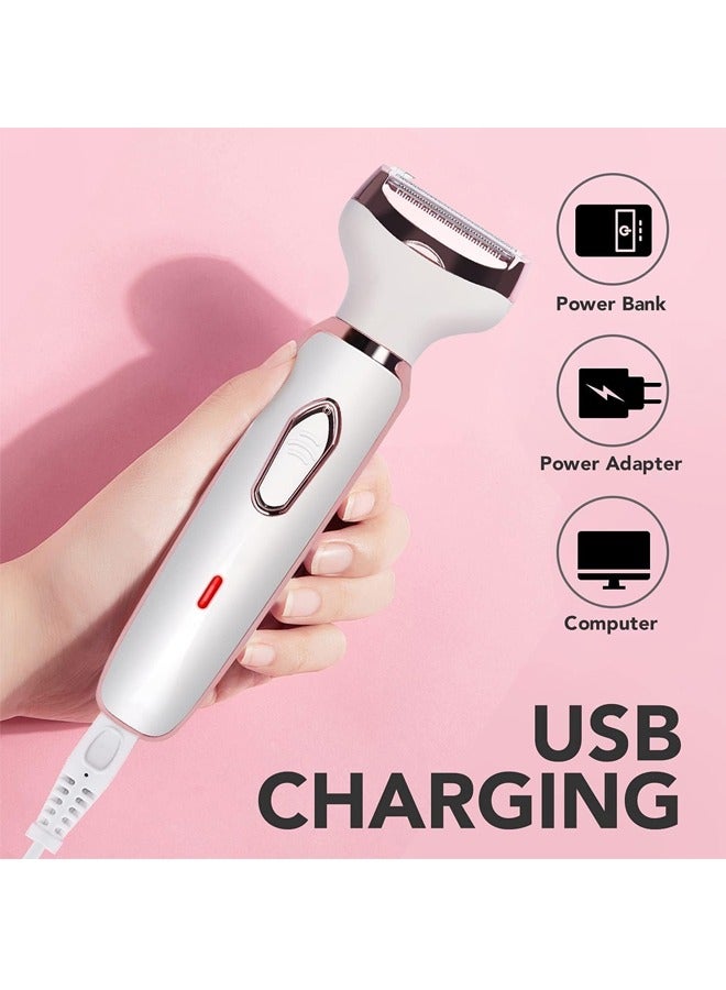 LINJIE 4 in 1 Eyebrow Trimmer, Electric Shaver for Women, USB Rechargeable ABS+UV Eyebrow Trimmer、Painless Shaver Hair Clipper for Eyebrow,  Nose Hair - Image 5
