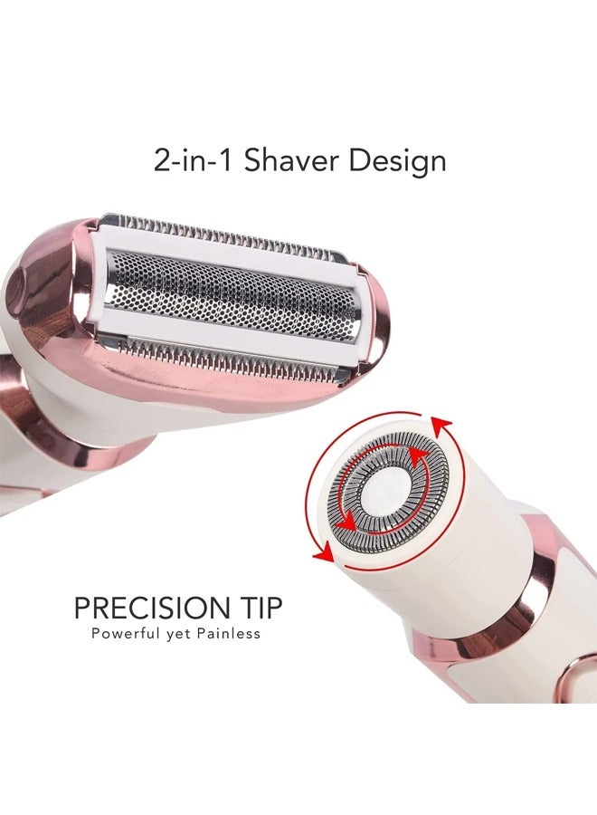 LINJIE 4 in 1 Eyebrow Trimmer, Electric Shaver for Women, USB Rechargeable ABS+UV Eyebrow Trimmer、Painless Shaver Hair Clipper for Eyebrow,  Nose Hair - Image 3