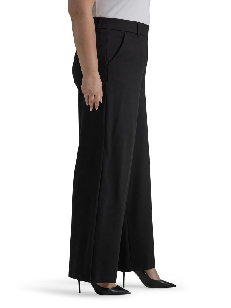 Lee Women's Ultra Lux Comfort Any Wear Wide Leg Pant Unionall Black 10 - Image 2