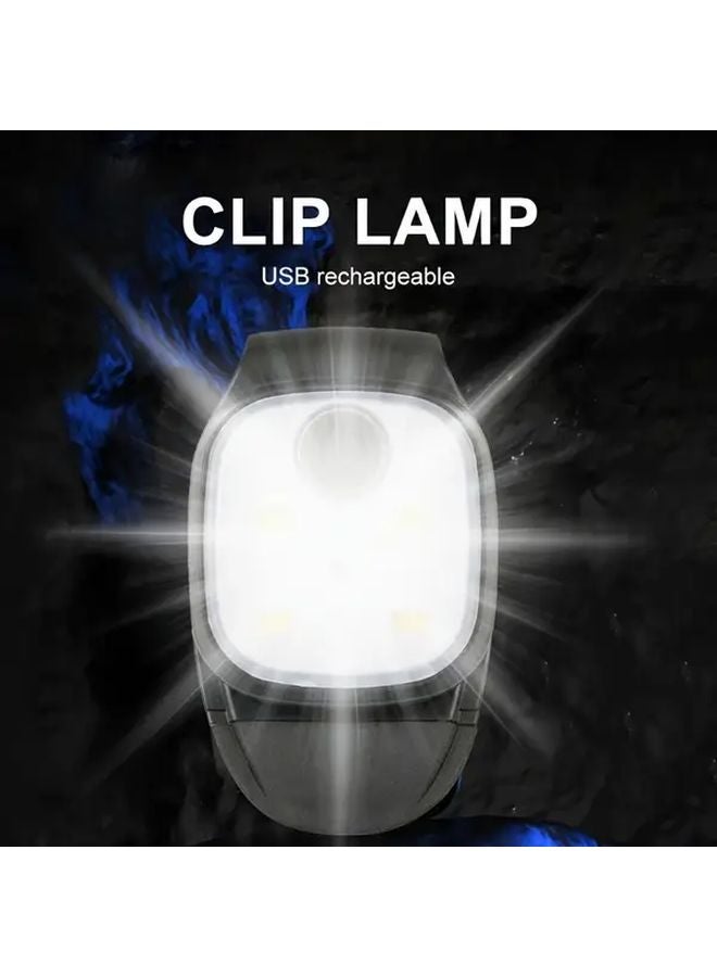 Rechargeable Clip On Flashlight Hands Free LED Work Light For Night Walking Camping Hiking - Image 4