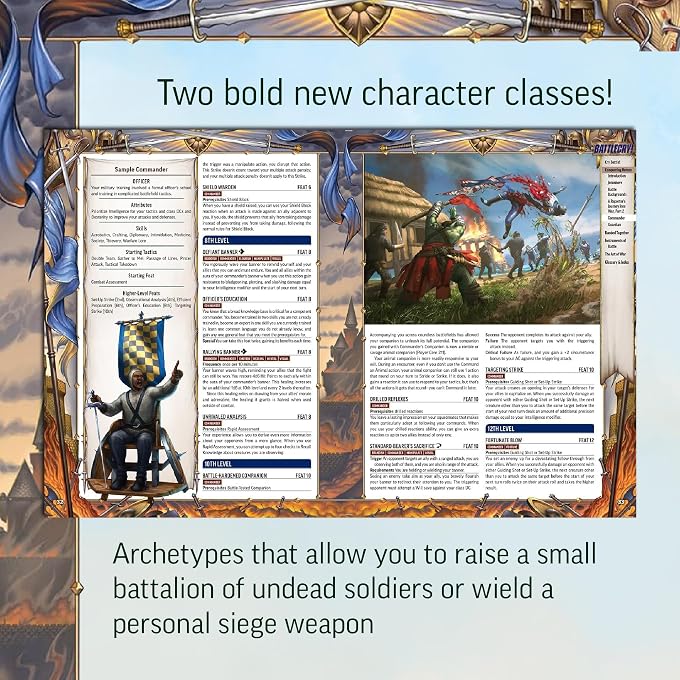 Paizo Pathfinder Battlecry! Pocket Edition, 6.7" x 8.4" Softcover, 2 New Classes | Ages 16+, Tabletop RPG Rulebook, War & Combat, Second Edition Remaster, 224 Pages - Image 3