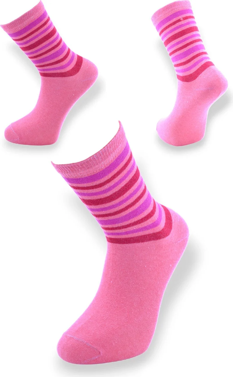 Esinti Women's Socket Colorful Patterned Long Thin Cotton Socks 5 Pieces