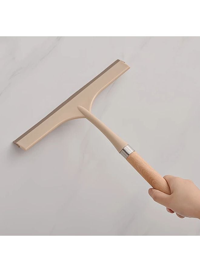 Stainless Steel Wooden Handle Window Squeegee Streak Free Glass Cleaner Tool Model L - Image 3