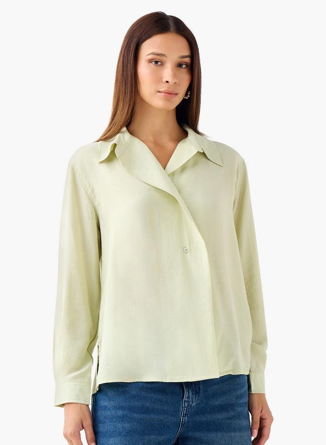Splash FAV Regular Fit Viscose Top with Button Detail - Image 1