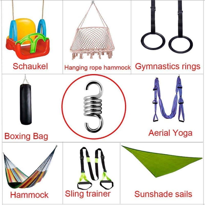 Kaushalendra Swing Extension Spring Suspension Hook Hanger for Garden Swing Chair Hammock Chair Capacity 120 kg - Image 4
