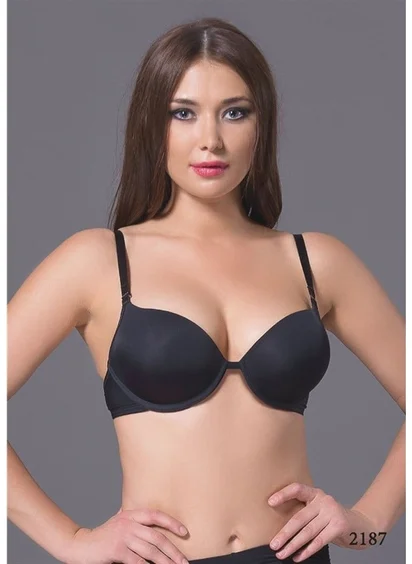 ماجيك فورم 2187 Plain Fabric Support Padded Mid-Cut Bra - Black