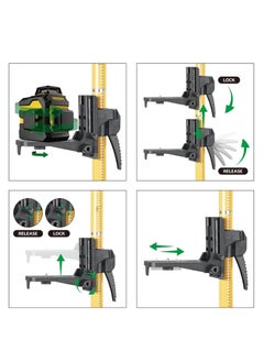 ELIKLIV ELIKLIV 11.8 Ft Telescoping Laser Level Pole with Tripod, 3.6 M Pole Stand for Level Tool, Multi-function Fine-tuning Bracket with 1/4” Thread & 5/8”Thread Adapter, Carry Bag Included  - Image 3