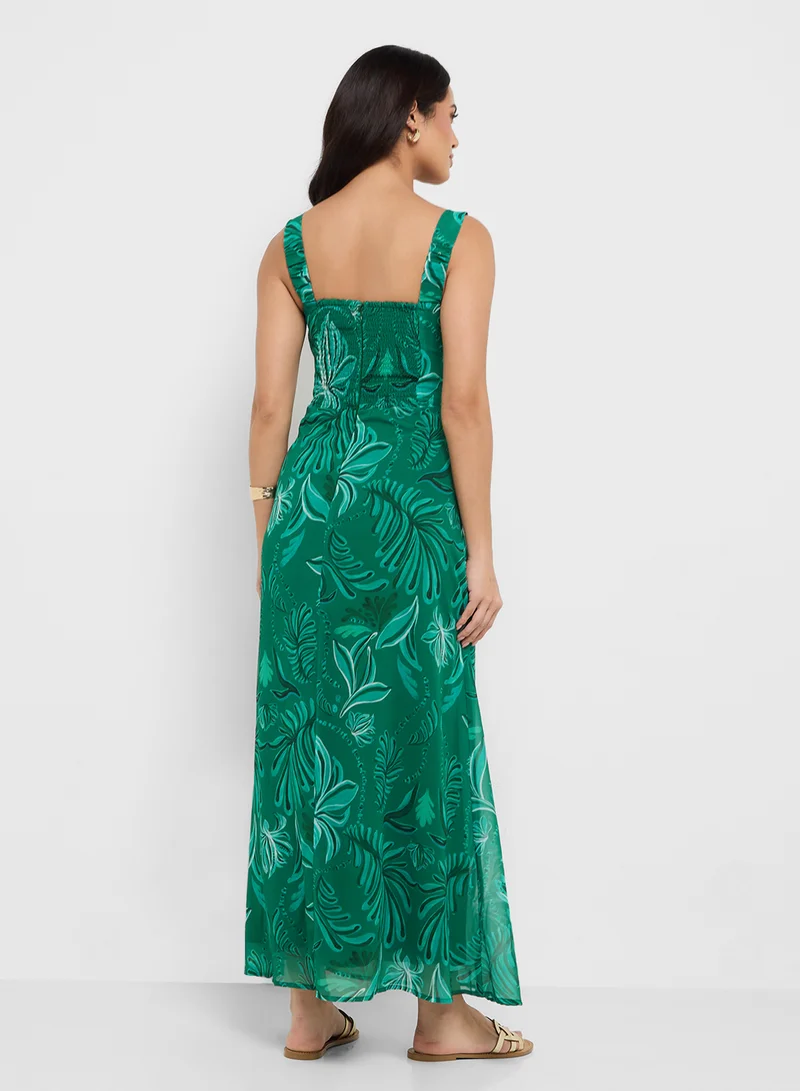 Hope & Ivy Floral Chiffon Dress
