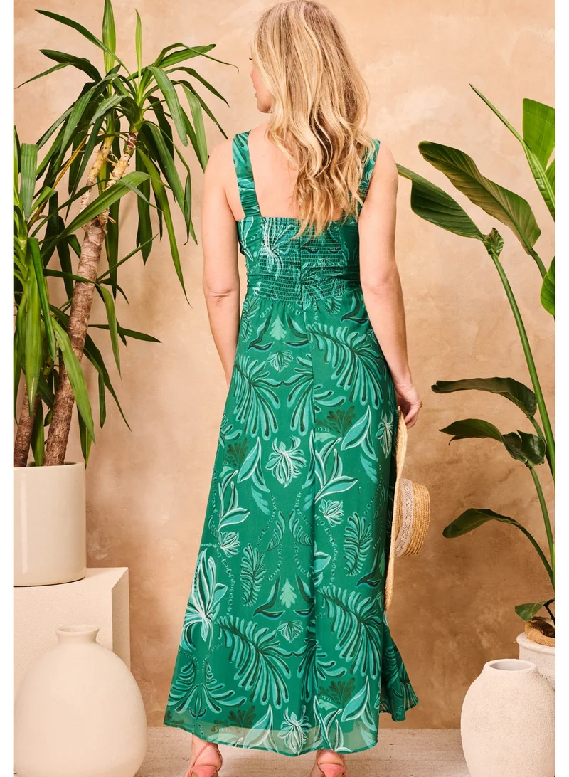 هوب اند ايفي فستان شيفون مزين بالزهور