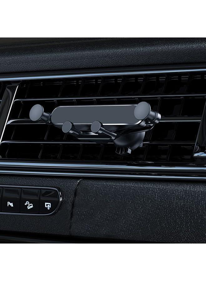 Gravity Car Phone Mount Holder Universal Air Vent Phone Holder For Car Dashboard Windshield Vent Compatible With All 4.7-7Inch Phones (Black) - Image 1