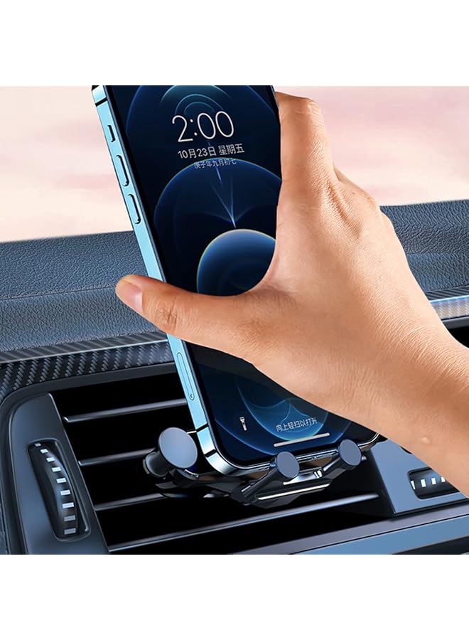 Gravity Car Phone Mount Holder Universal Air Vent Phone Holder For Car Dashboard Windshield Vent Compatible With All 4.7-7Inch Phones (Black) - Image 3