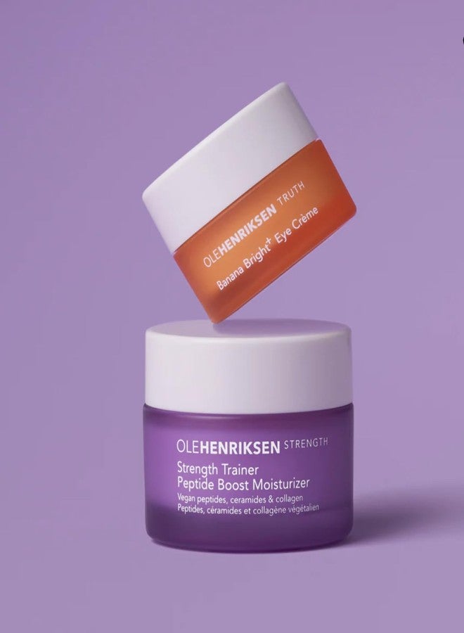 Ole Henriksen Olehenriksen Hunt for Hydration Mini Moisturizer & Eye Cream Duo Holiday Gift Set:: Banana Bright+ Eye Crème and Strength Trainer Peptide Boost Moisturizer - Image 2
