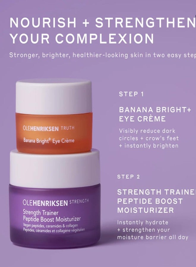 Ole Henriksen Olehenriksen Hunt for Hydration Mini Moisturizer & Eye Cream Duo Holiday Gift Set:: Banana Bright+ Eye Crème and Strength Trainer Peptide Boost Moisturizer - Image 3