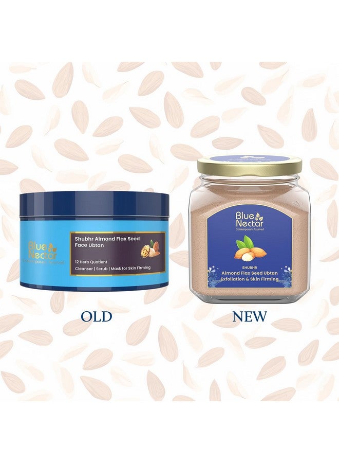 Blue Nectar Almond Ubtan Powder Face Pack for Anti-Aging & Firming | Natural Exfoliator for Face with Multani Mitti Powder (115g, 12 Herbs) - Image 2