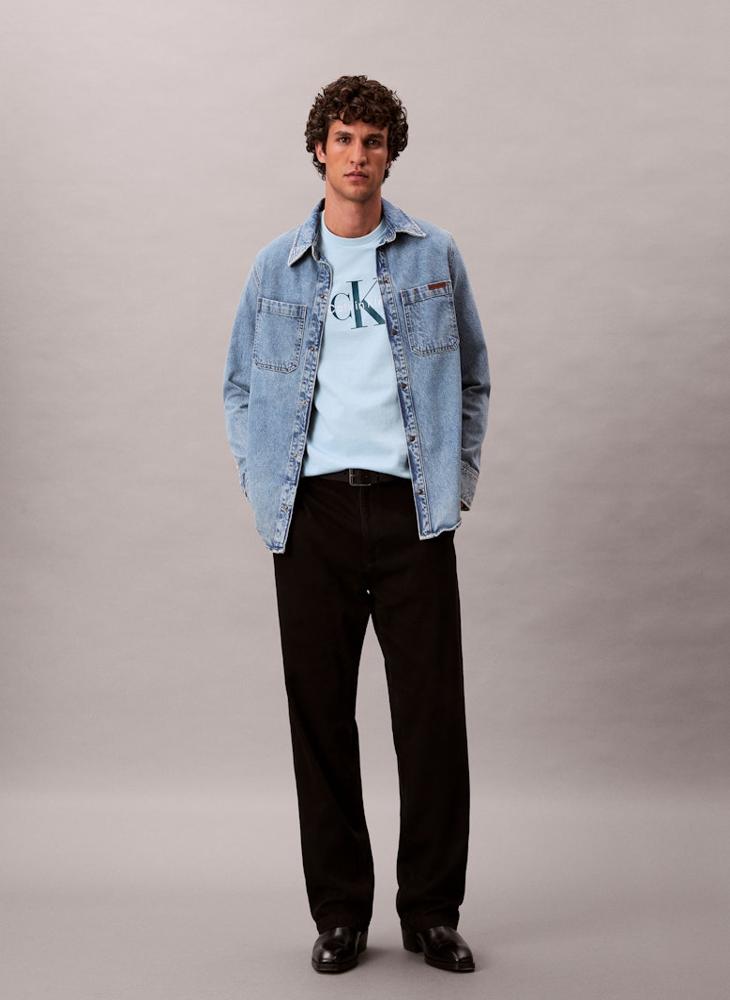 كالفن كلاين جينز تي شيرت بشعار أحرف أولى - Image 5