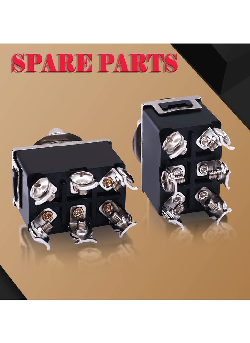 SANMUGEED - 3Pcs Heavy Duty Rocker Toggle Switch 16A 250V AC DPDT 3 Position 6 Pin ON/Off/ON Switch with Metal Bat Waterproof Boot Cap Cover Ten-1322-B203 - Image 1