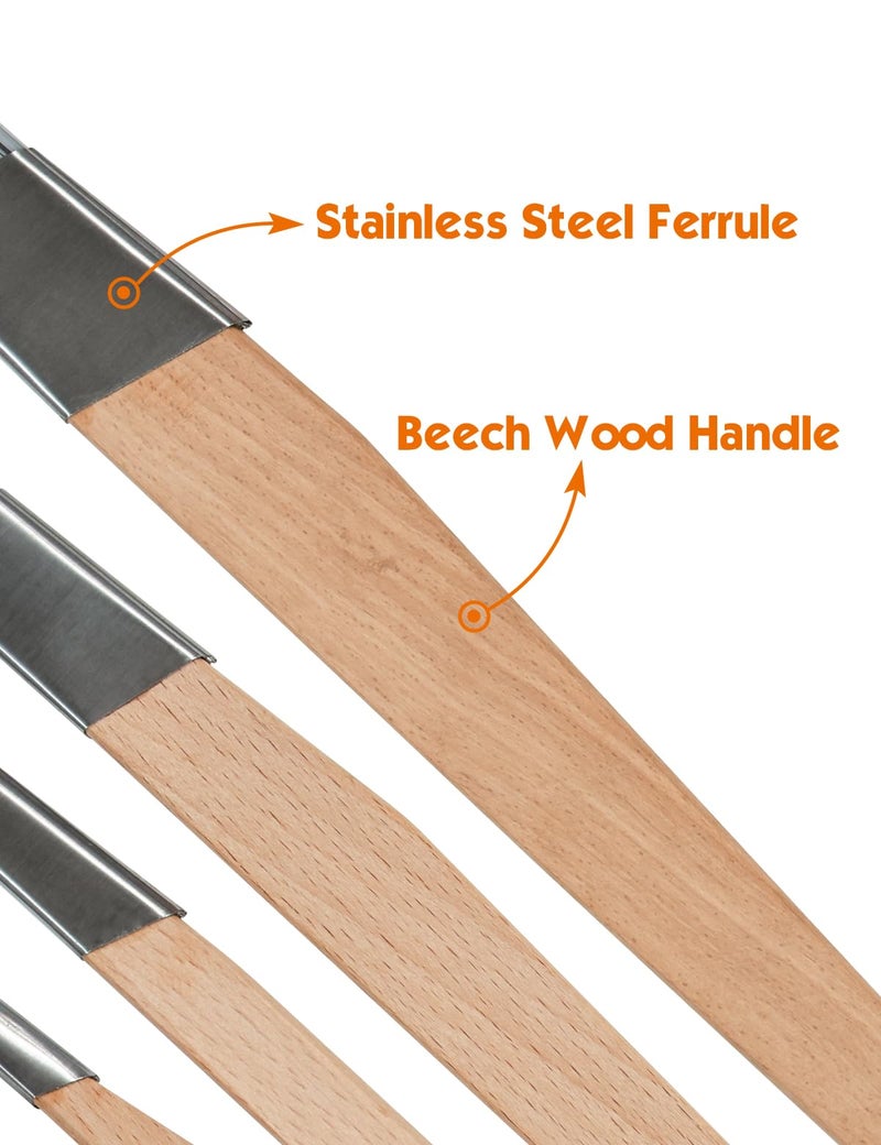 ROLLINGDOG Trim Paint Brush - Detail Trim Brush, Cutting in Brush for Detailed Work & Edging, Pack of 4 - Image 5