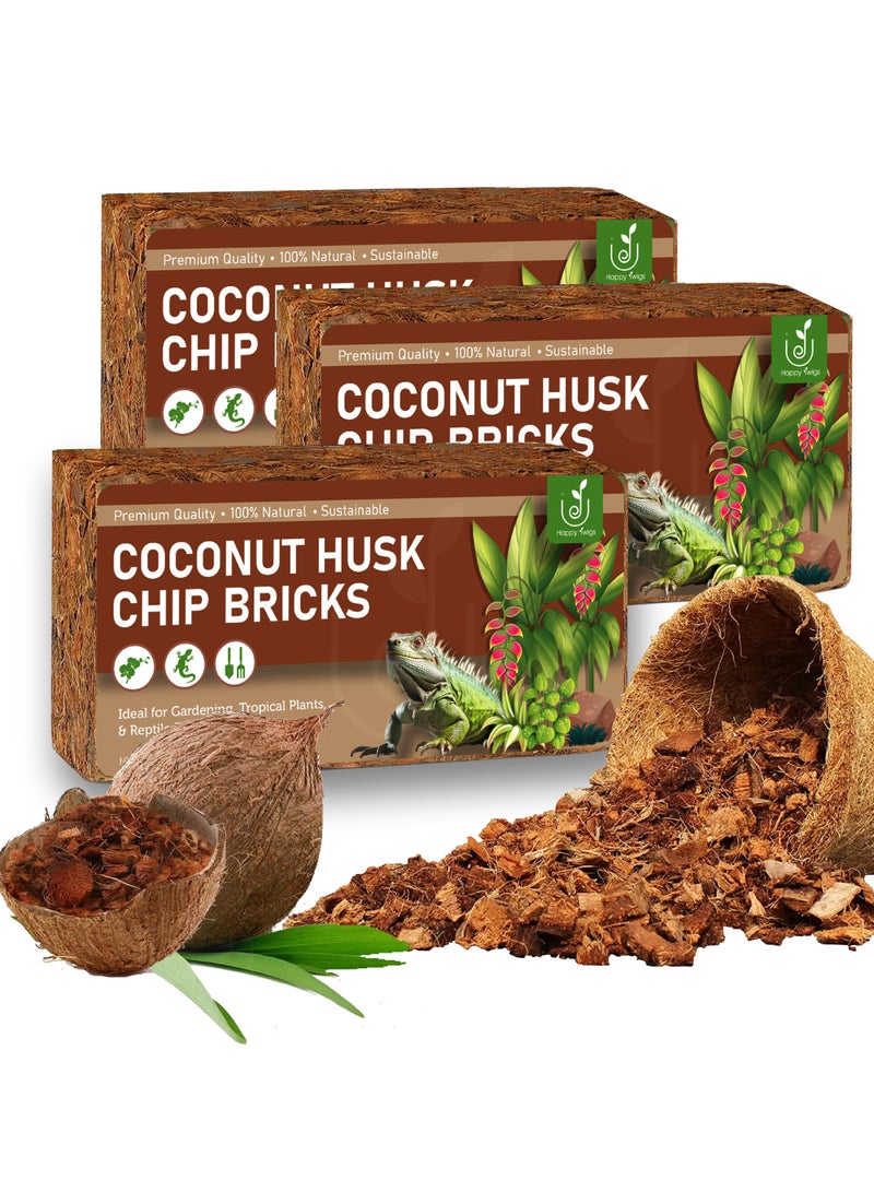 Happy Twigs 1Pack Premium Coconut Chunks Bricks for Planting & Reptile Habitat, Eco-Friendly Growing Medium, Ideal for Hydroculture, Terrariums, and Reptile Enclosures 650g - Image 1