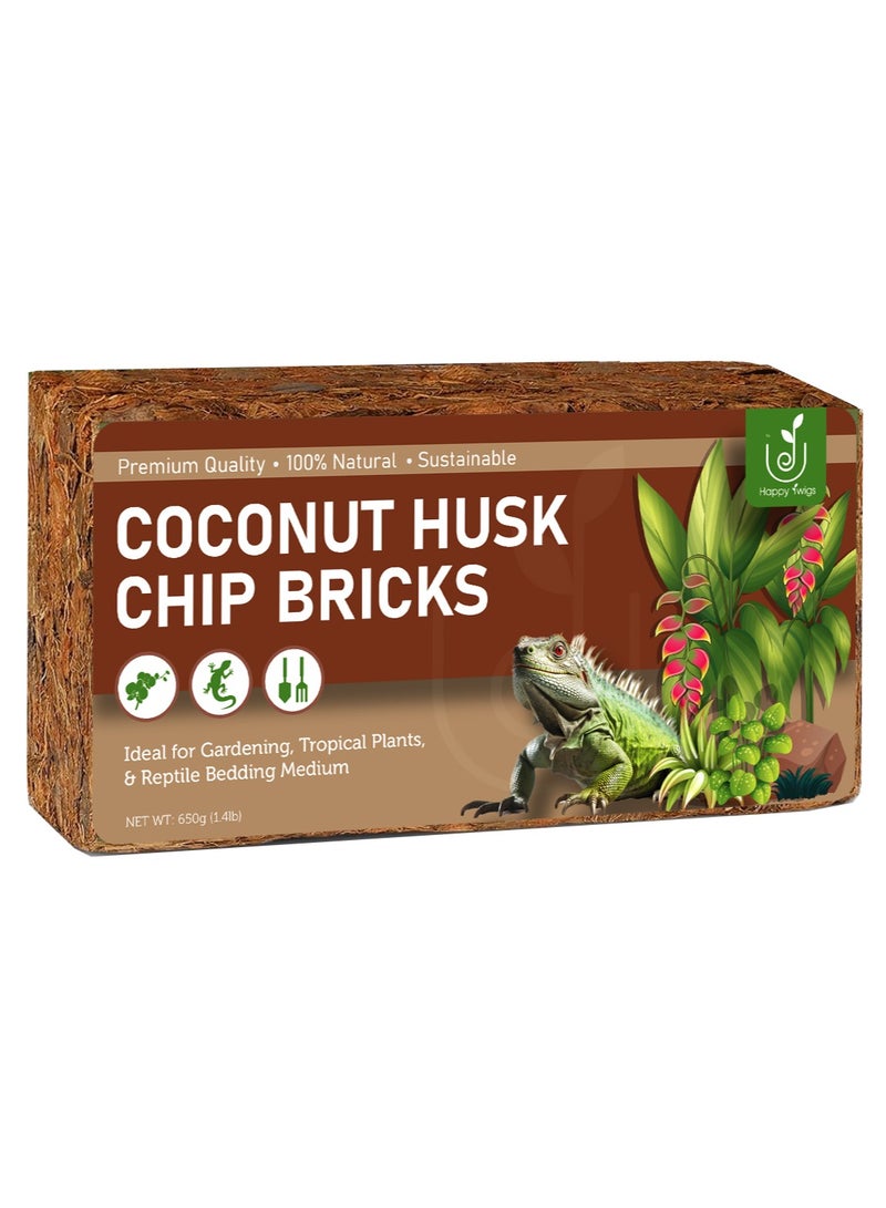 Happy Twigs 1Pack Premium Coconut Chunks Bricks for Planting & Reptile Habitat, Eco-Friendly Growing Medium, Ideal for Hydroculture, Terrariums, and Reptile Enclosures 650g - Image 3