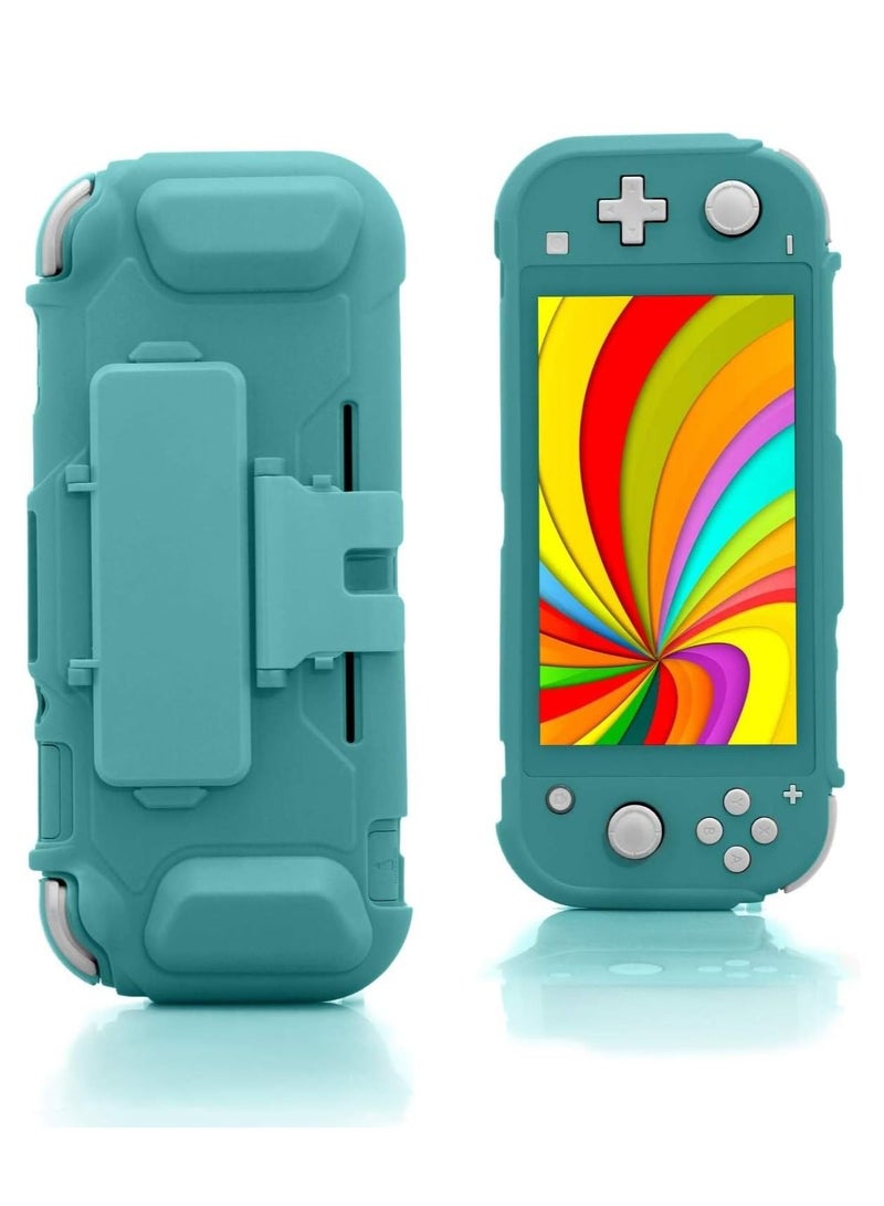 Y&D TPU Case for Switch Lite Case, Durable Anti-Slip Shockproof Protective Hard Only Nintendo with Game Card Storage and Kickstand - Turquoise  - Image 1