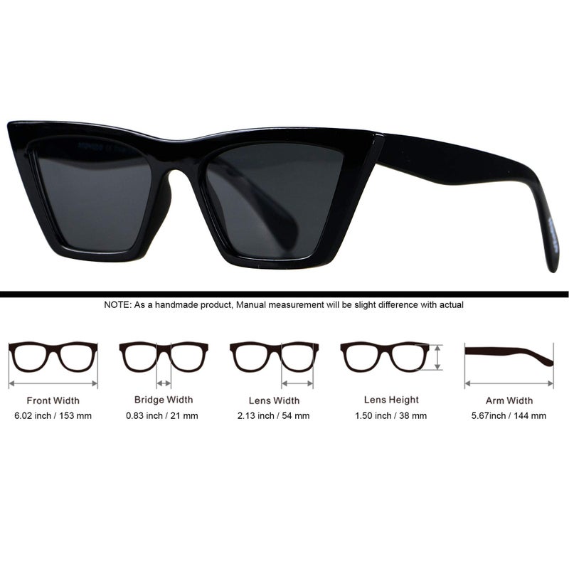 ANDWOOD Cat Eye Sunglasses for Women Polarized Cateye Frames Fashion Vintage Square Classic Retro Sun Glasses - Image 4