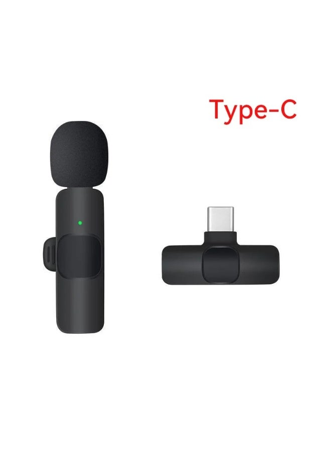 MIC محمول صغير لاسلكي نقل Lavalier ميكروفون K8 تسجيل الصوت والفيديو ذكي الحد من الضوضاء البث المباشر  - Image 3