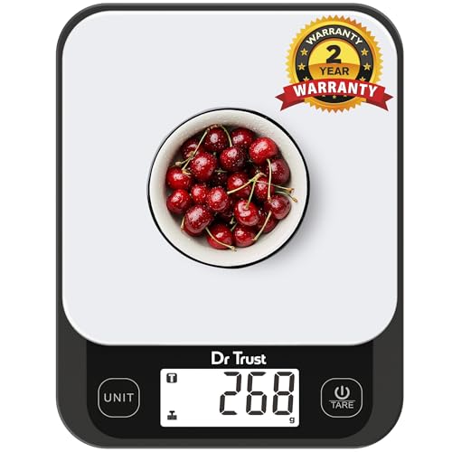 Dr Trust USA 528 Electronic Kitchen Weighing Scale For Portioning Ingredients & Cooking Diet Food At Home & Shop, Baking Weight Machine for Chefs (5 Kg) - Image 1