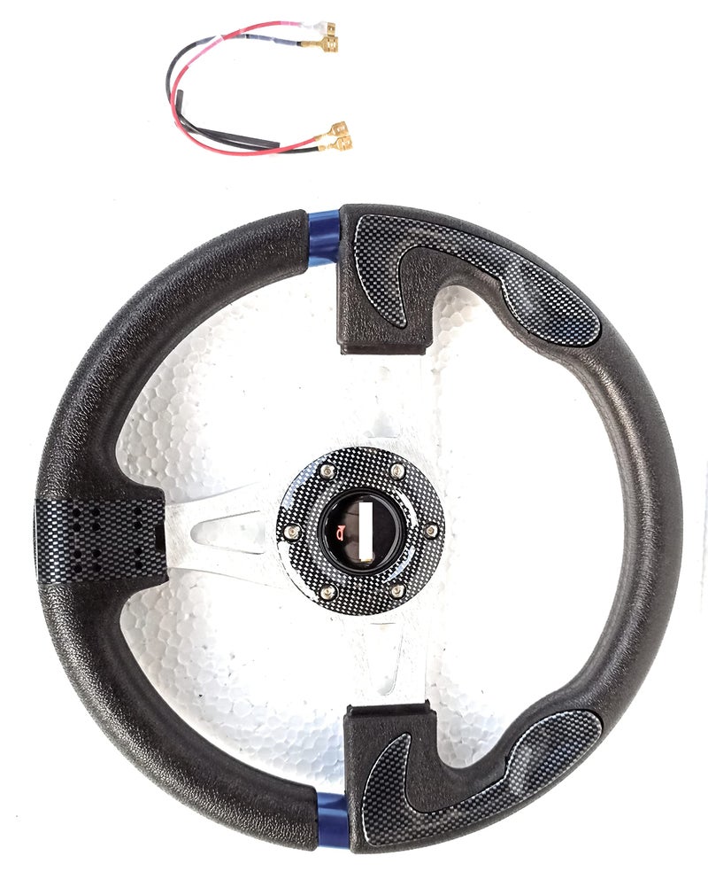 XZRTZ UniV-ersal Racing Steering Wheel Quick Release for Car Sport Drifting Steering Wheel Pu Leather and Aluminum Spokes with Horn Button - Image 2