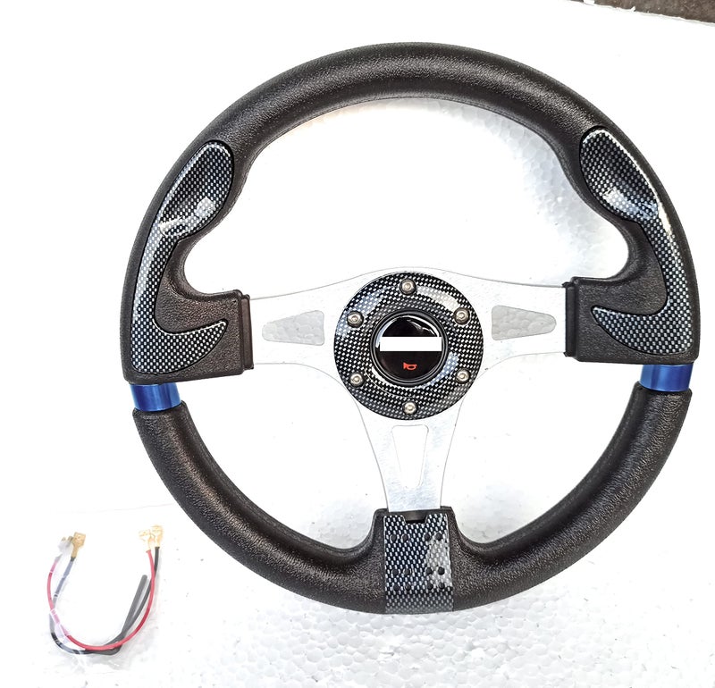 XZRTZ UniV-ersal Racing Steering Wheel Quick Release for Car Sport Drifting Steering Wheel Pu Leather and Aluminum Spokes with Horn Button - Image 1