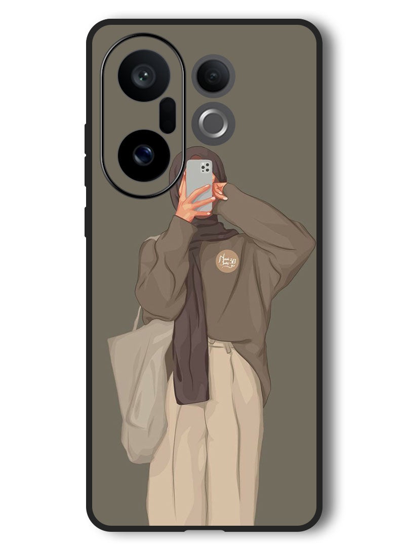 Theodor Case Compatible with Vivo X200 FE 6.31 Inch Protection Shockproof Bumper Cover Girl Taking Picture - Image 1