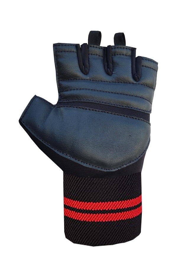 فيكتوري قفازات فيكتوري نينجا - قفازات رياضية جلدية بالكامل للرجال والنساء مع دعم للمعصم (أسود) (أحمر) - Image 4