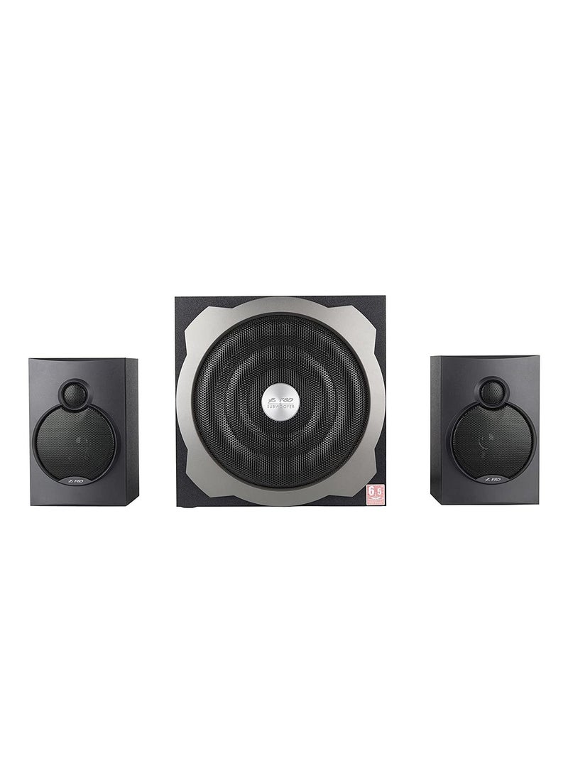 F&D - 5.0 Wireless Bluetooth Multimedia Speaker A521X, 4" Full Range Driver For Satellite & 6.5 Bass Driver For Subwoofer, Black - Image 1