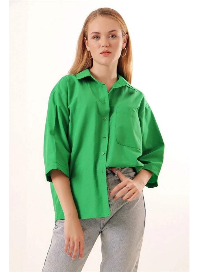 BIG DART Oversize Long Basic Shirt With Pocket - Image 2