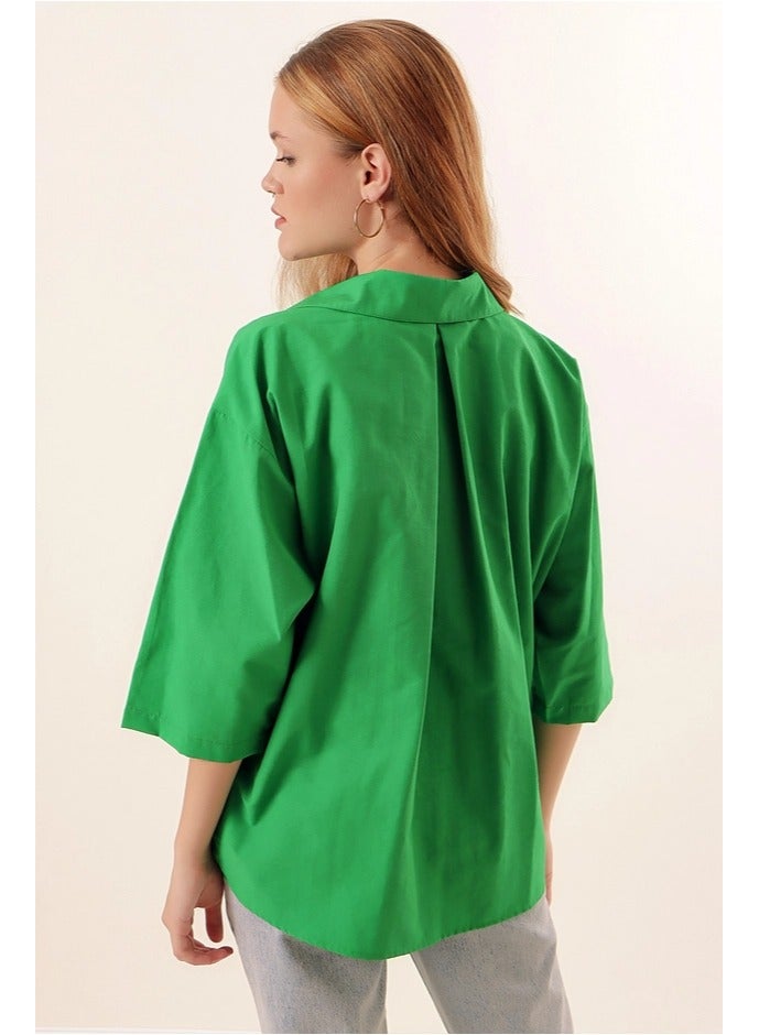BIG DART Oversize Long Basic Shirt With Pocket - Image 3