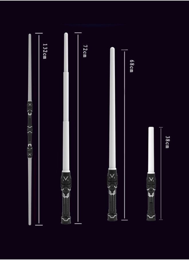 Beauenty - Light Saber, 2-in-1 Light Saber Sword Toy, Extendable LED Double Bladed Lightsaber with FX Sound Motion Sensitive Dueling Double Light Swords Set for Dress Up Parties Costume - Image 1