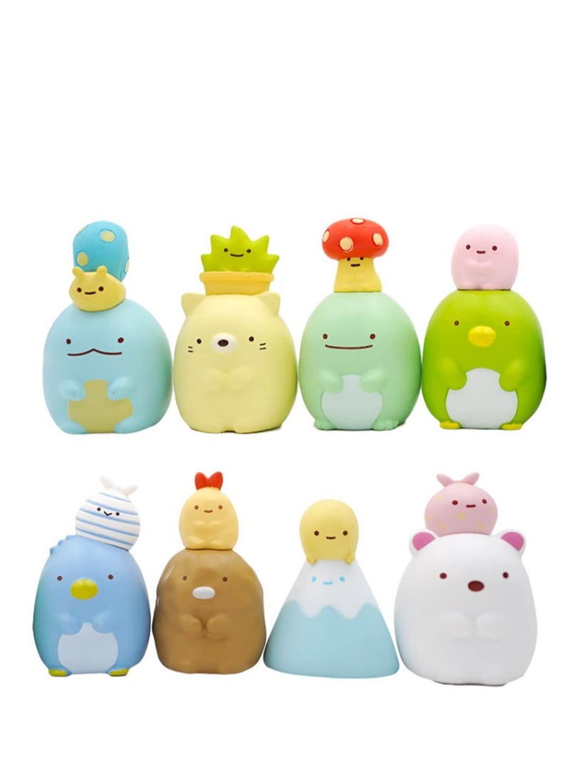 8PCS Mini Cake Decorations for Kids Birthday Parties High-Quality PVC Figures for Cupcakes - Image 1
