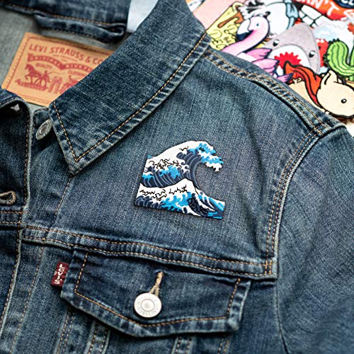 Winks For Days Great Ocean Wave Embroidered Iron-On Patch - Image 2