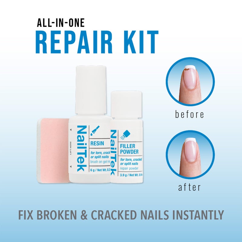 Nail Tek Nail Repair for Damaged Nails â€“ Filler Powder & Resin Kit for Cracked or Split Nails, Strengthener and Growth Recovery, 1 Pack - Image 3