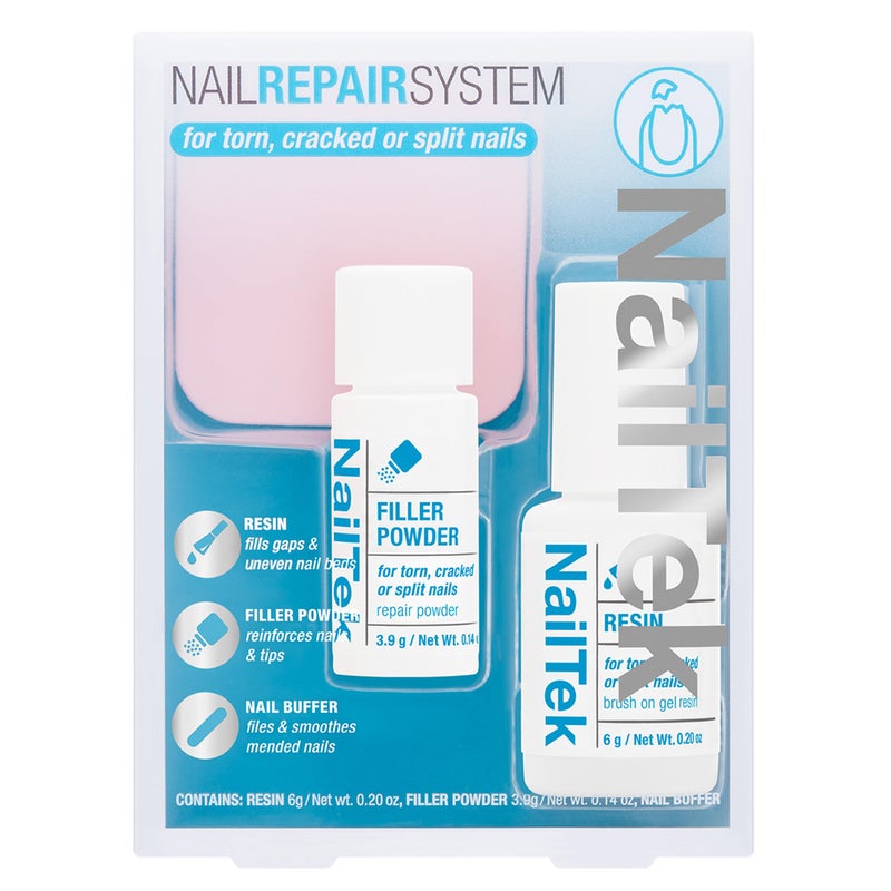 Nail Tek Nail Repair for Damaged Nails â€“ Filler Powder & Resin Kit for Cracked or Split Nails, Strengthener and Growth Recovery, 1 Pack - Image 1