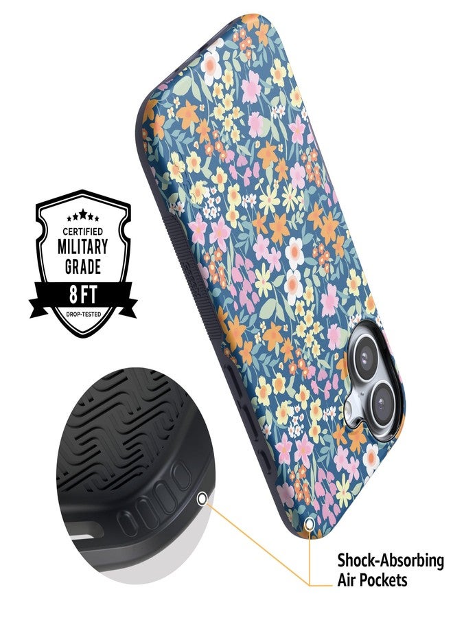 Casely iPhone 17 Case | Full Bloom | Navy Floral | Compatible with MagSafe | Bold Protective Design - Image 4