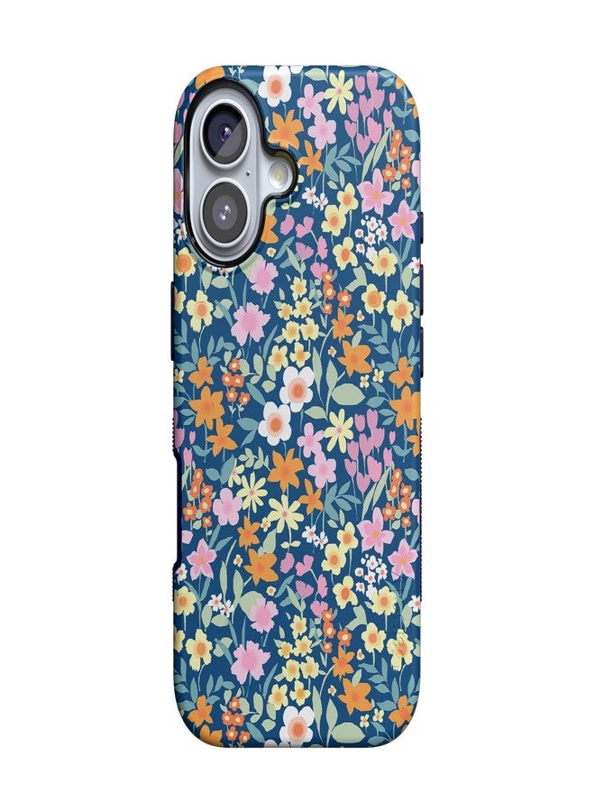 Casely iPhone 17 Case | Full Bloom | Navy Floral | Compatible with MagSafe | Bold Protective Design - Image 1