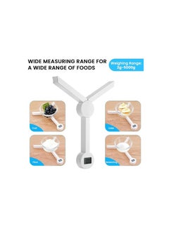 erorex Food Weighing Scale, Kitchen Scale Food Scale, Small Portable Tare Function, Space Saving, With Display, For Cooking, Baking, White  - Image 2