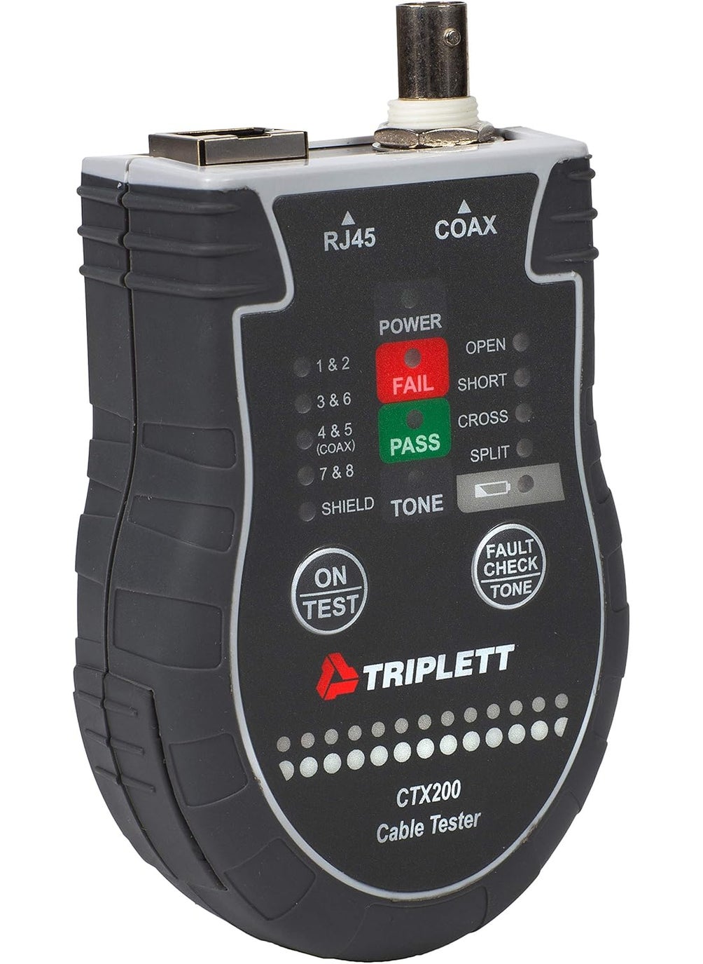Triplett Triplett CTX200 Pocket CAT LAN Tester for RJ45 CAT 56 and Coax Cables with Instant PassFail Results  - Image 3