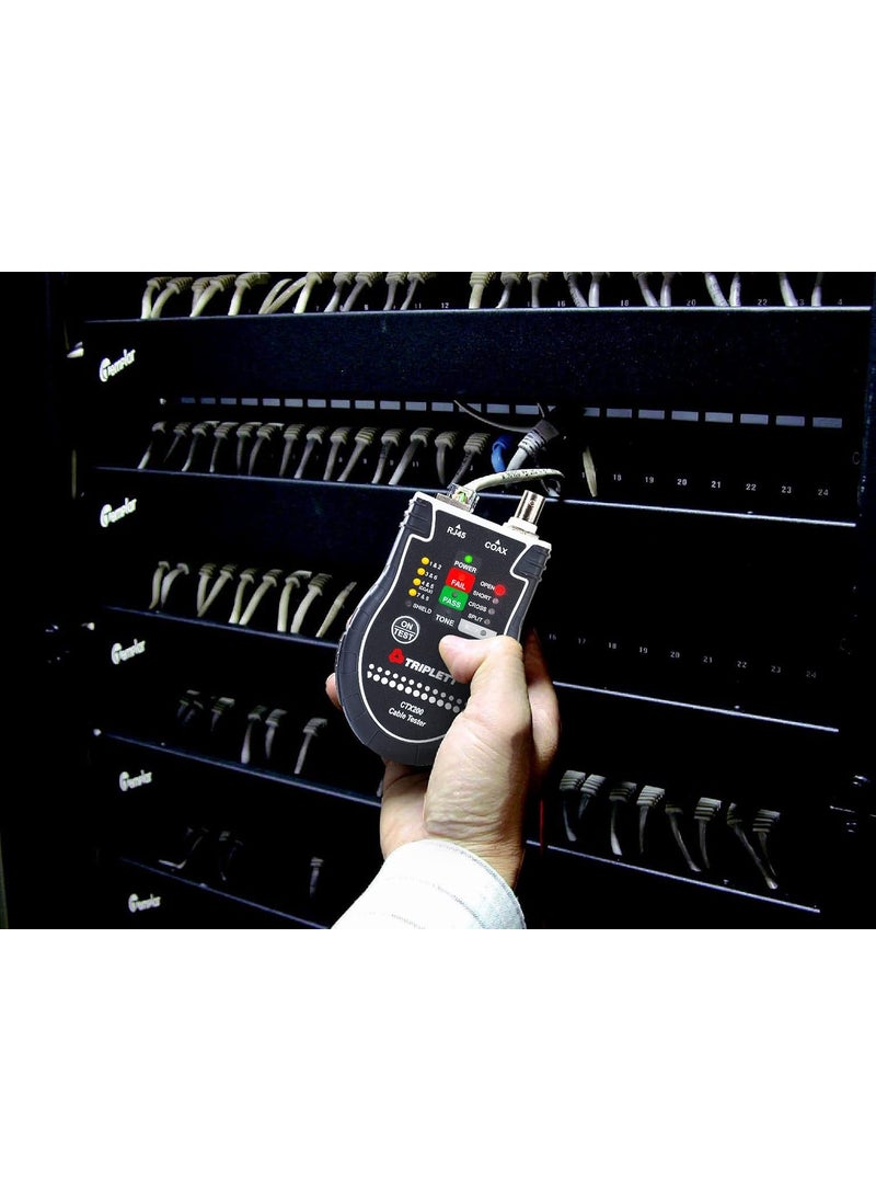 Triplett Triplett CTX200 Pocket CAT LAN Tester for RJ45 CAT 56 and Coax Cables with Instant PassFail Results  - Image 5