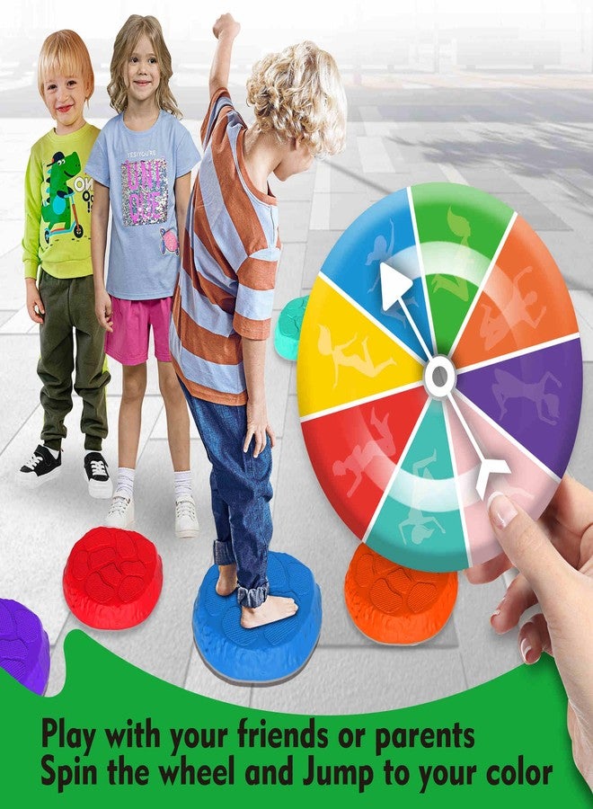 SmartYeen Stepping Stones for kids,8/12 PCS Durable Non-Slip Balance Stones Indoor Outdoor toys for toddlers develope Kids Balance and Coordination Skills - Image 5