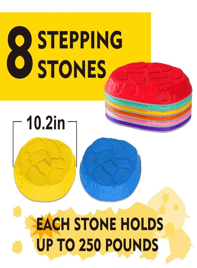 SmartYeen Stepping Stones for kids,8/12 PCS Durable Non-Slip Balance Stones Indoor Outdoor toys for toddlers develope Kids Balance and Coordination Skills - Image 2