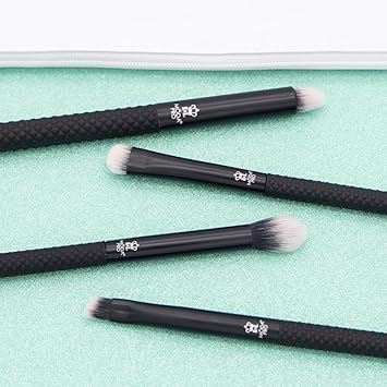 MODA Royal Langnickel Full Size Pro Bold Eye 5pc Makeup Brush Set with Pouch Includes Crease Smokey Eye Smudger and Line Brushes Black BMXBEK5 - Image 3