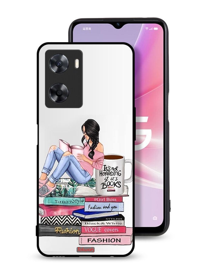Tolwak Oppo A77s Protective Case Cover Girl And Fashion Books Art - Image 1