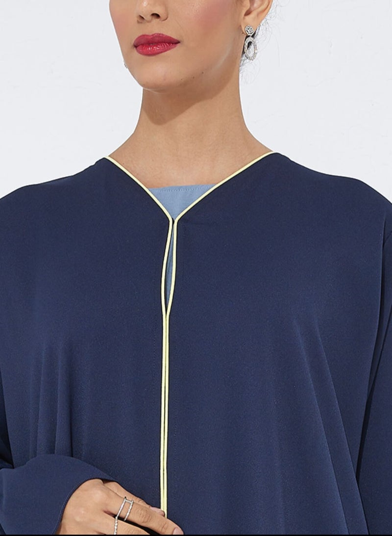Rosette Abaya Stylish Abaya with Mixed Color Embroidery - Elegant & Modern Design  - Image 2